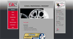 Desktop Screenshot of gk-reifenservice.de